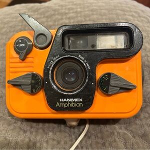 Vintage Hanimex Amphibian Orange Underwater Camera - UNTESTED